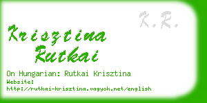 krisztina rutkai business card